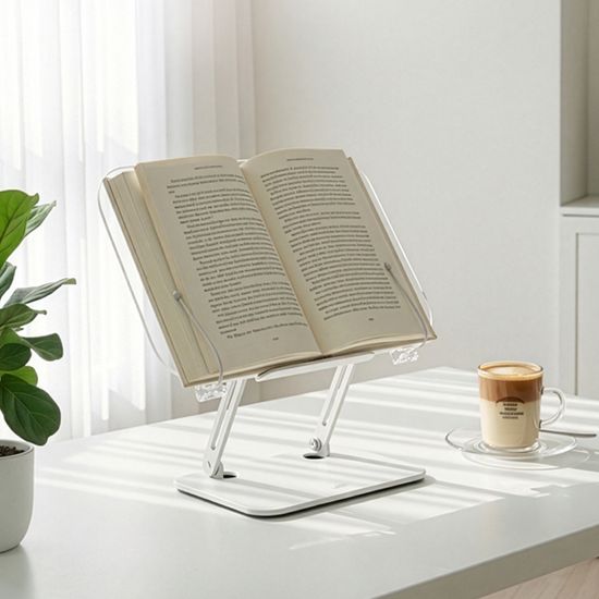 레토 높이조절 투명 독서대 책받침대 LRB-T03