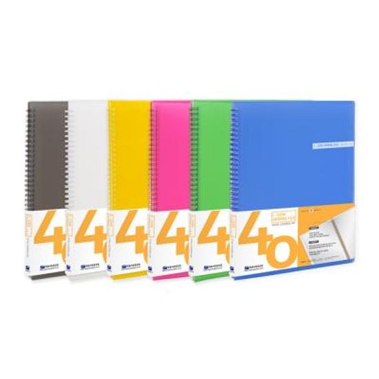A4 이중 스프링화일 40매 반투명 파일