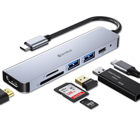 6in1 USB C타입 허브 HDMI 4K 멀티포트 노트북 CUH606