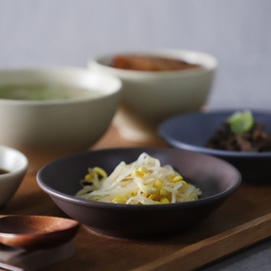 엘크 무광 도자기 찬기 중  4color