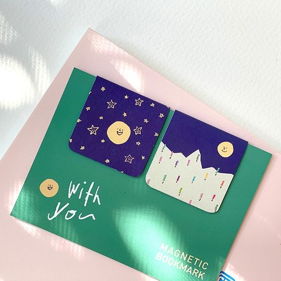 마그네틱북마크 달 2종 
