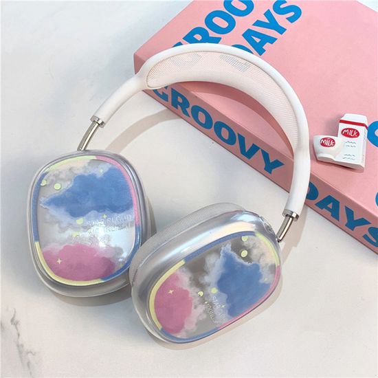 에어팟 맥스 수채화 감성 실리콘 커버 이어캡 케이스