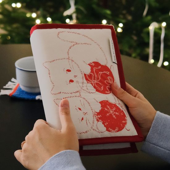 프롬마이프렌즈 누빔 고양이 북커버 & 파우치 2color