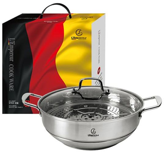 랑펠로 스텐 파티 전골 찜기 34cm