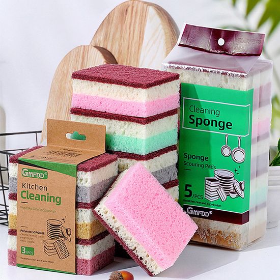 잇츠웰 삼색 양면 스펀지 수세미 5P ITS-SPONGE
