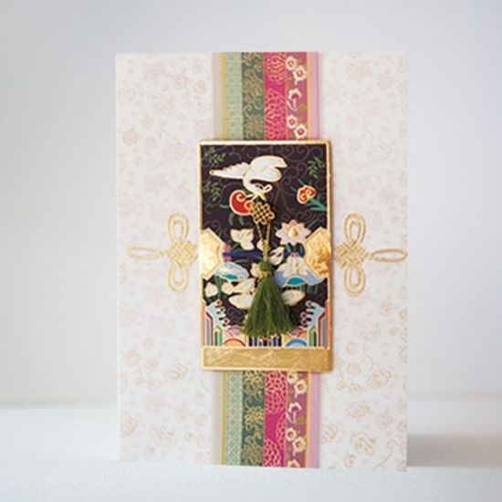 담원 분홍 전통카드 연하장 FT220-3