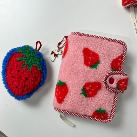 딸기뽀글이  북커버 다이어리커버