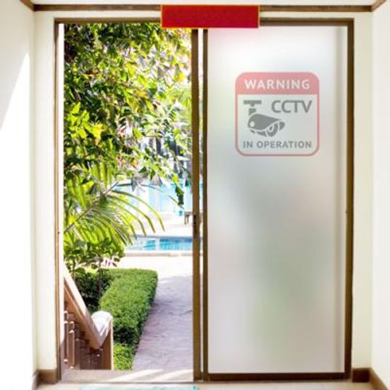 ca672-CCTV촬영중_유리문시트지