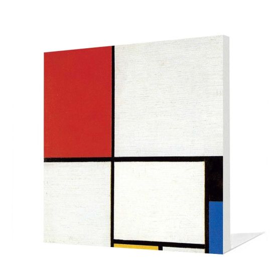 몬드리안 - 빨강, 검정, 파랑, 노랑의 구성