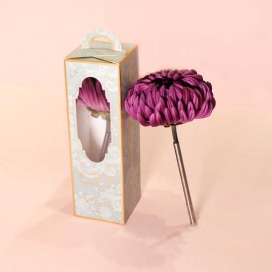 퍼플 국화 플라워펜 - purple chrysanthemum flower pen