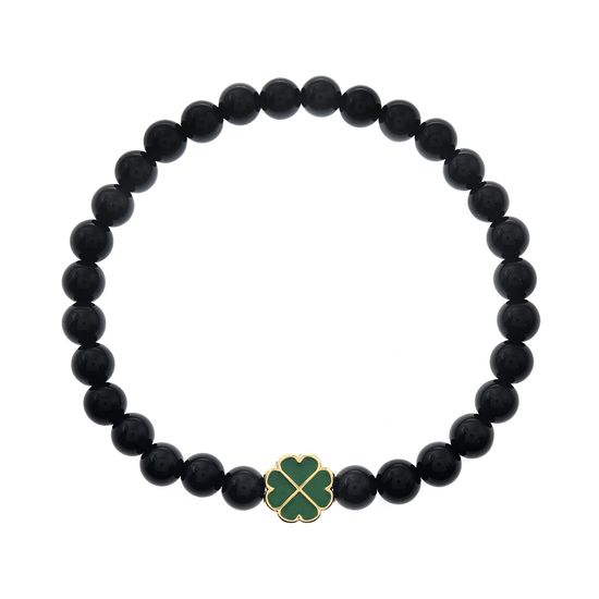 [선물포장] 럭키 클로버 오닉스 팔찌(2컬러)