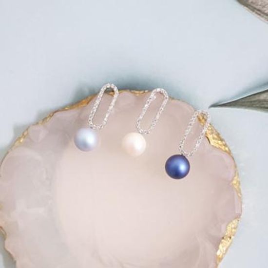 [쥬아나윤]은침 큐빅 클립 컬러 스와로브스키 귀걸이