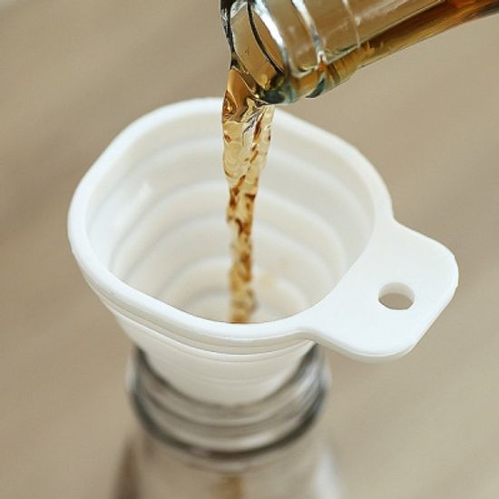 화이트 실리콘 접이식 깔때기