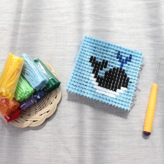 꼬마 고래 스킬자수 만들기 패키지 DIY