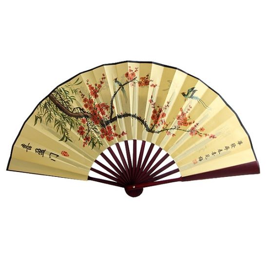 고급 코팅 풍경 부채 / 휴대용 접이식부채