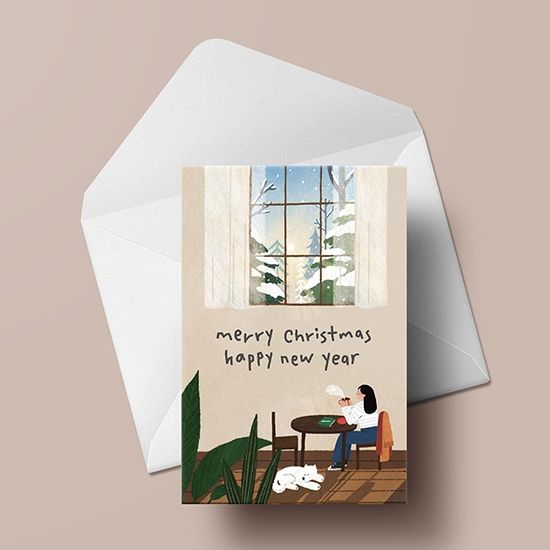 크리스마스카드 MERRY CHRISTMAS HAPPY NEW YEAR