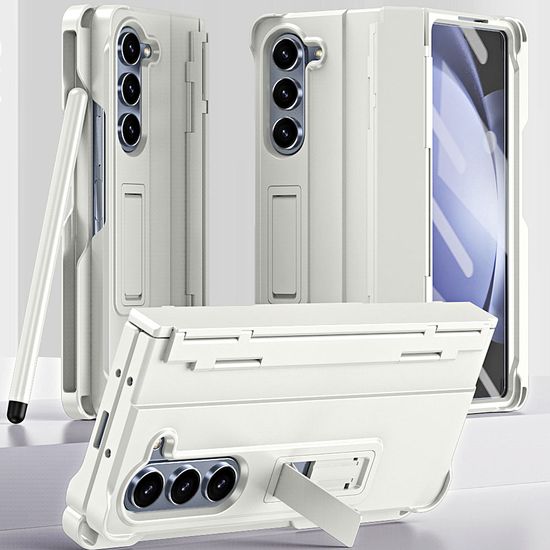 갤럭시 z폴드6 폴드6 메탈 스탠드 힌지보호 펜 케이스