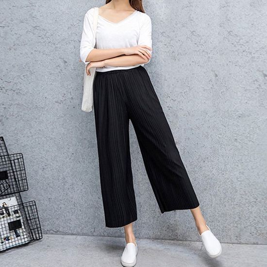여성 여자 슬랙스 쿨 통 여름 밴딩 린넨 바지 팬츠_주
