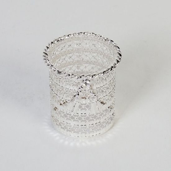 엔틱메탈 태슬달린 원통 다용도 홀더 스몰-실버