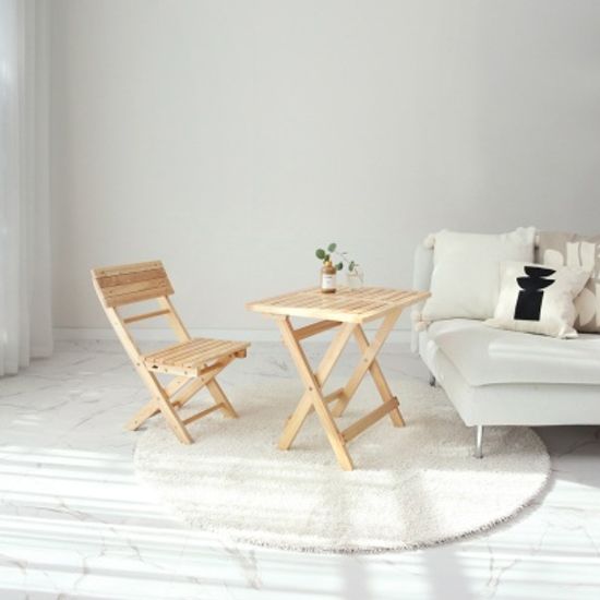 [벤트리] 원목 접이식 미니 카페테이블