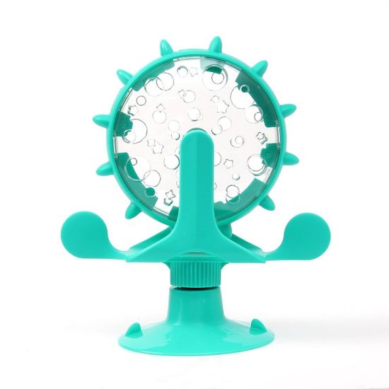 반려동물 흡착식 풍차 간식볼(블루그린)