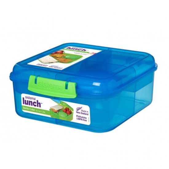 [시스테마] 벤토 큐브 런치박스 도시락통 1.25L (4col