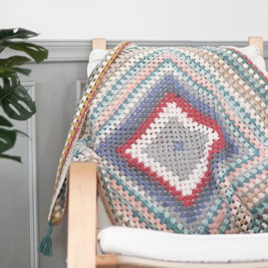 롤리팝 블랭킷 - 코바늘 키트 (동영상 포함) 