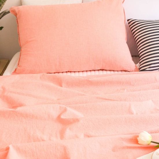 멜란 워싱 깨알 체크 면 여름 이불 세트-8컬러