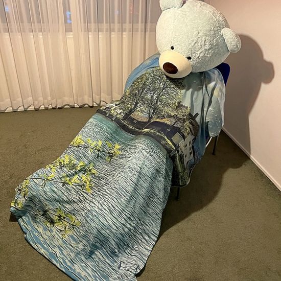 툰 호수의 잔물결 135x230 대형 쉬폰 패브릭포스터