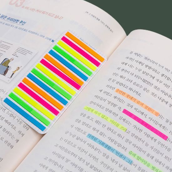 툴러 독서용 형광 미니 플래그