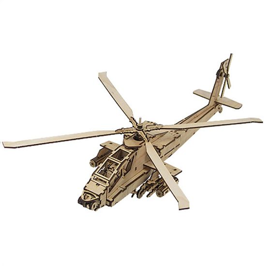 어린이 목재 입체퍼즐 - 영공방 AH-64 아파치 헬기(W89C600)