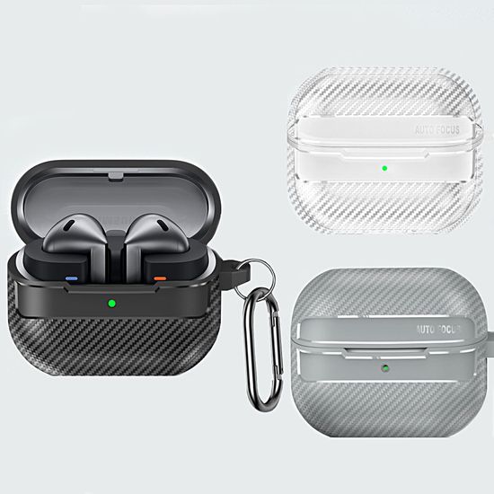 갤럭시 버즈3 프로 카본 투명 실리콘 잠금 락 케이스