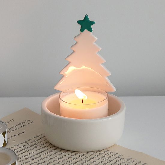 트리 도자기 티라이트 캔들홀더