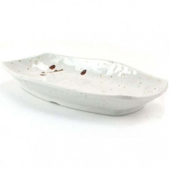 타원 반찬 접시 생선 요리 접시 26.7cm(WFGQU8N)