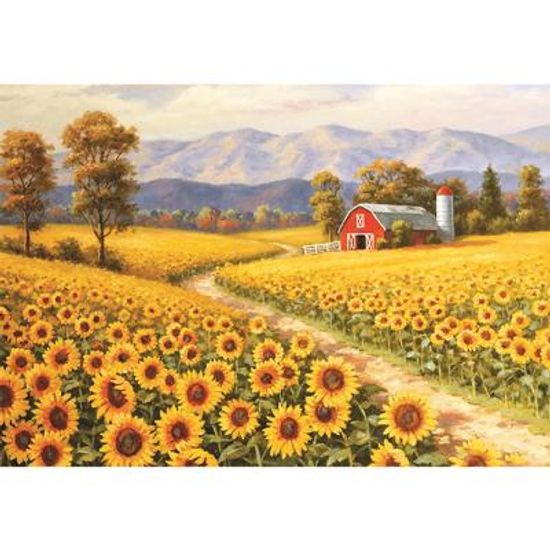 해바라기 농장 (캔버스) 보석십자수 40x50