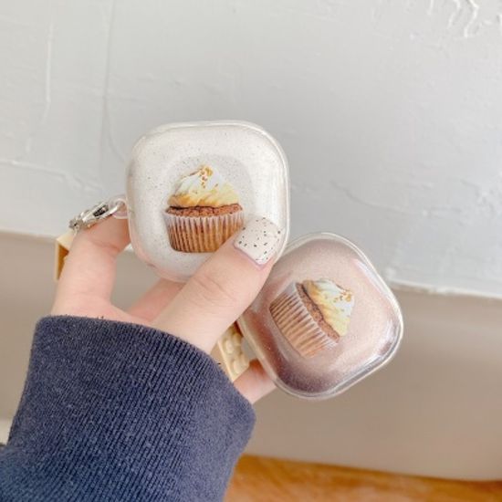 갤럭시 버즈2 프로 라이브 케이크 투명 글리터 케이스