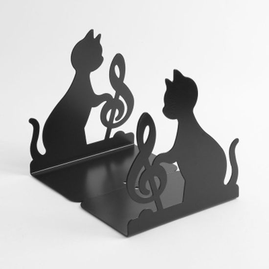 음악하는 고양이 북엔드 2p세트 / L자형 책지지대