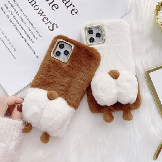 갤럭시 z플립4 z플립3 웰시코기 엉덩이 밍크 털케이스