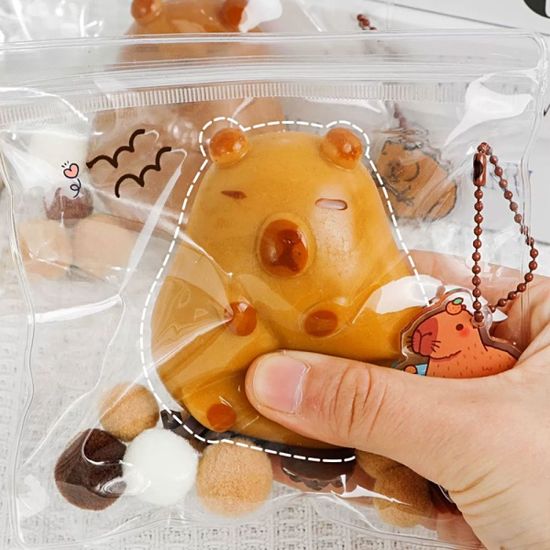 귀여운 캐릭터 말랑이 pvc백 키링 열쇠고리 손 장난감