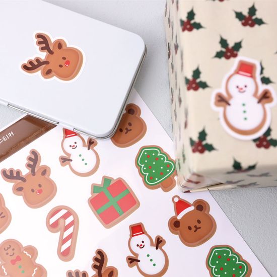 [기성]수제데코스티커크리스마스 쿠키