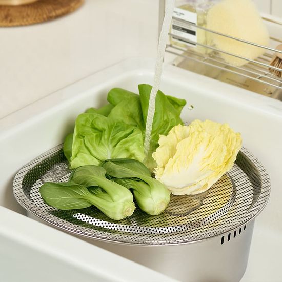 싱크대 설거지 스테인레스 반원형 타공 트레이