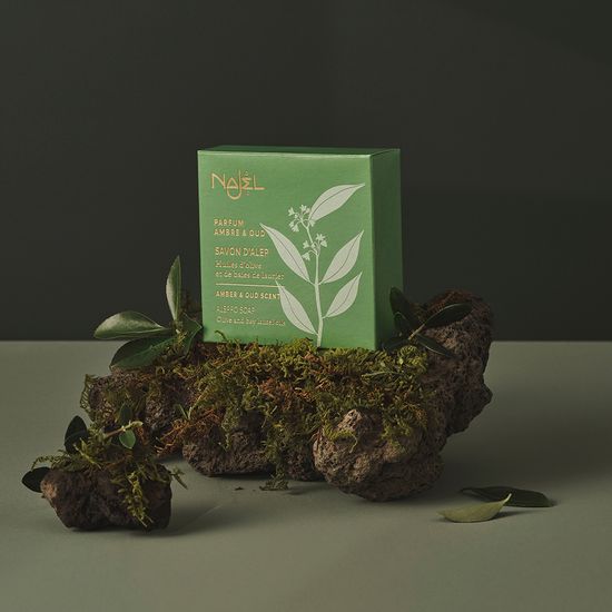 나젤 알레포비누 앰버앤우드 천연 클렌징 우드 향비누