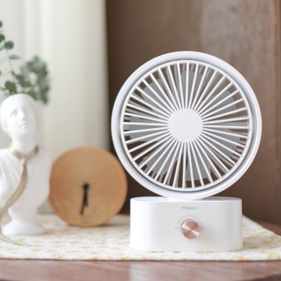 [무아스] 모던심플 탁상용 무선 선풍기 자동회전