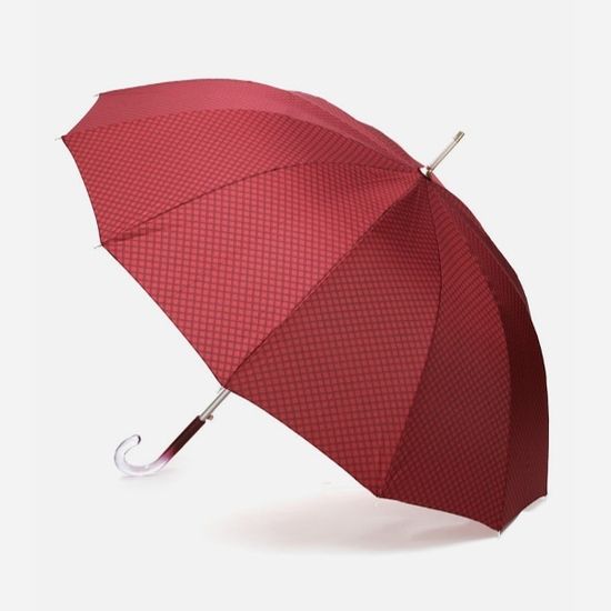 파라체이스 1105 체크패턴 투명 라운드 그립 장우산