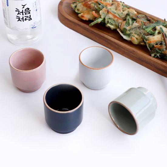 [선물포장] 다옴 국산 도자기 소주잔 70ml 세트 4p