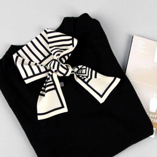 [베네]스텝 실크 타이스카프