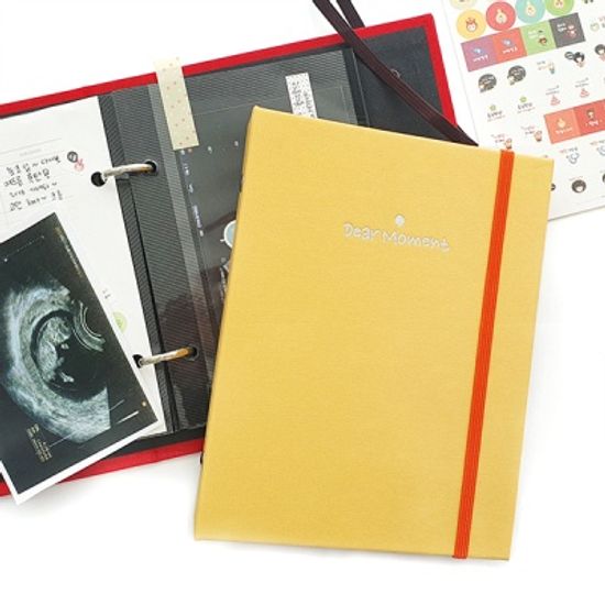 쁘띠 임신 초음파앨범 A6 바인더-옐로우