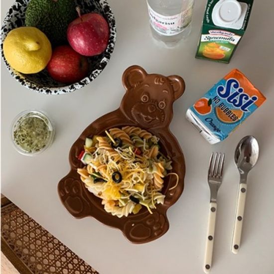 [5가지색상] 곰돌이그릇 - 접시