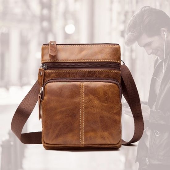 리바츠 소가죽 크로스백/가죽 남성가방 캐주얼백