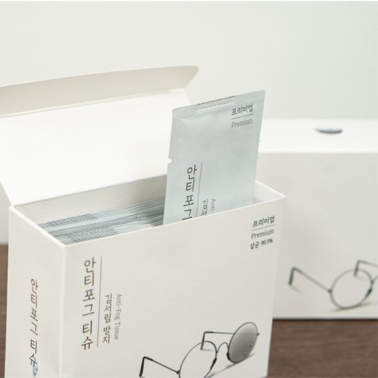 자우버 김서림방지 안경닦이 안티포그 티슈 50매 1개